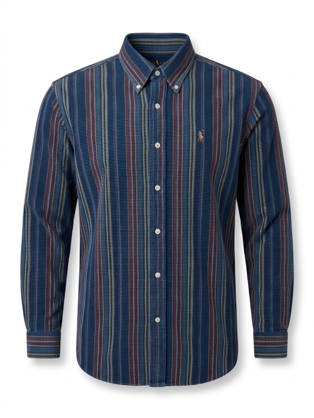 Ralph Lauren Blue Multistripe Button-Down Shirt